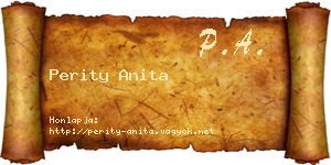 Perity Anita névjegykártya